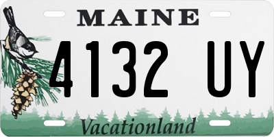 ME license plate 4132UY