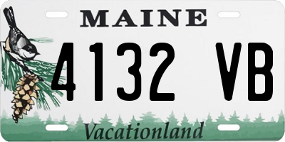 ME license plate 4132VB