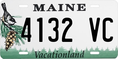 ME license plate 4132VC
