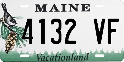 ME license plate 4132VF