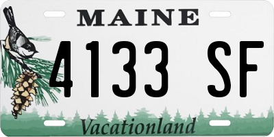 ME license plate 4133SF
