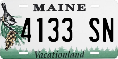 ME license plate 4133SN