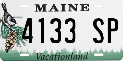 ME license plate 4133SP