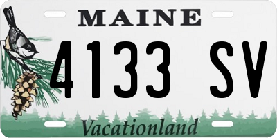 ME license plate 4133SV