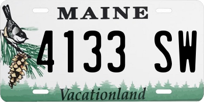 ME license plate 4133SW