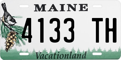 ME license plate 4133TH