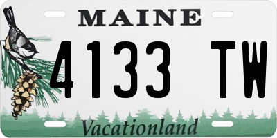 ME license plate 4133TW