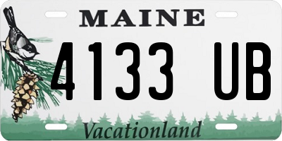ME license plate 4133UB