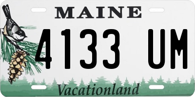 ME license plate 4133UM