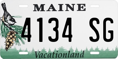ME license plate 4134SG