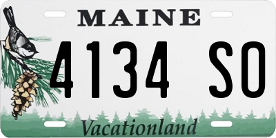 ME license plate 4134SO