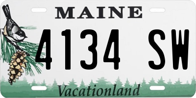 ME license plate 4134SW