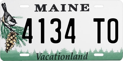 ME license plate 4134TO