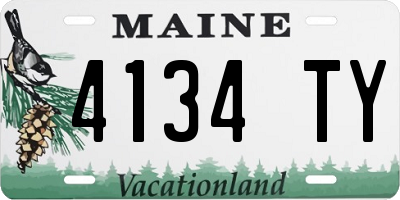 ME license plate 4134TY