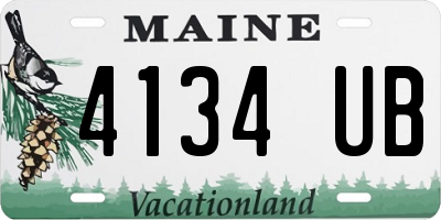 ME license plate 4134UB