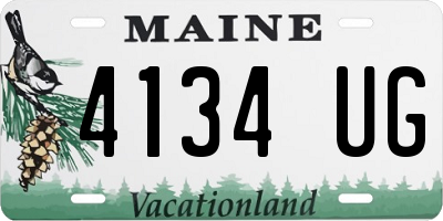 ME license plate 4134UG
