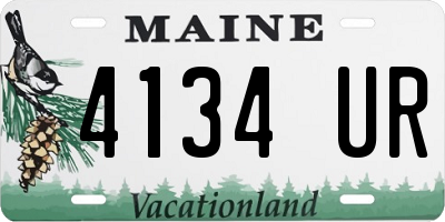 ME license plate 4134UR