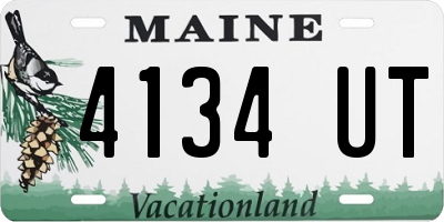 ME license plate 4134UT