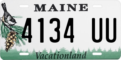 ME license plate 4134UU