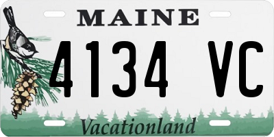 ME license plate 4134VC