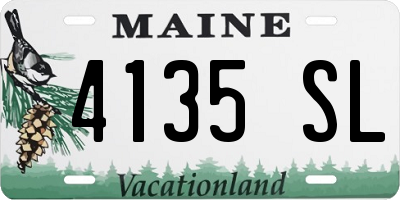 ME license plate 4135SL