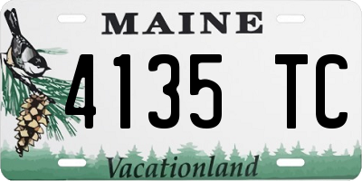 ME license plate 4135TC