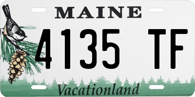 ME license plate 4135TF