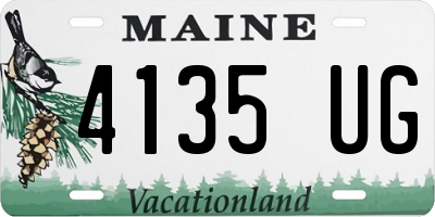 ME license plate 4135UG