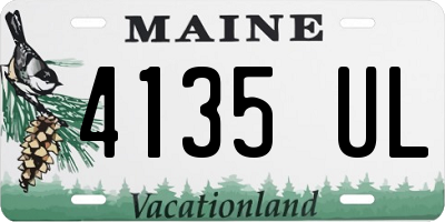 ME license plate 4135UL