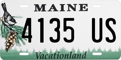 ME license plate 4135US