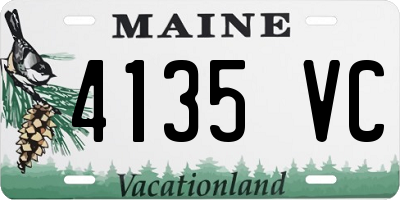 ME license plate 4135VC
