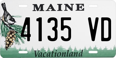 ME license plate 4135VD