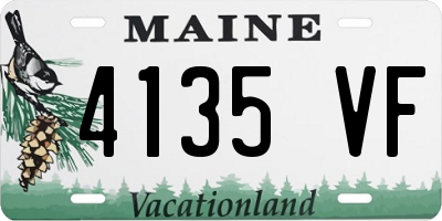 ME license plate 4135VF