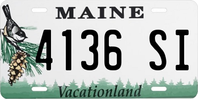 ME license plate 4136SI