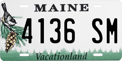 ME license plate 4136SM