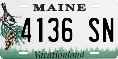 ME license plate 4136SN