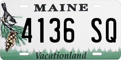 ME license plate 4136SQ