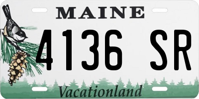 ME license plate 4136SR