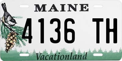 ME license plate 4136TH