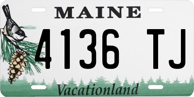 ME license plate 4136TJ