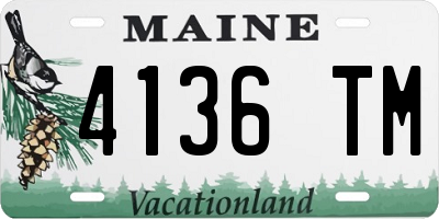 ME license plate 4136TM