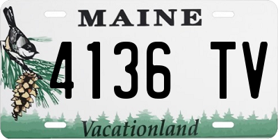 ME license plate 4136TV