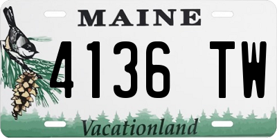 ME license plate 4136TW