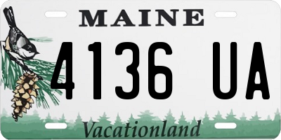ME license plate 4136UA