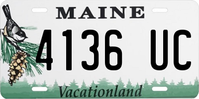 ME license plate 4136UC