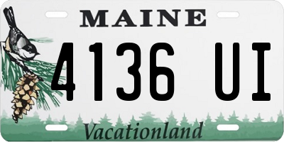 ME license plate 4136UI