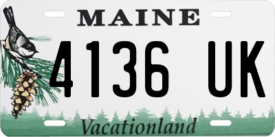 ME license plate 4136UK