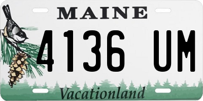 ME license plate 4136UM