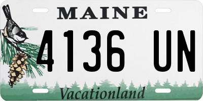 ME license plate 4136UN