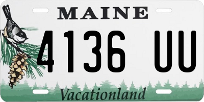 ME license plate 4136UU